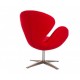 sillón Swan de Jacobsen Cachemir rojo